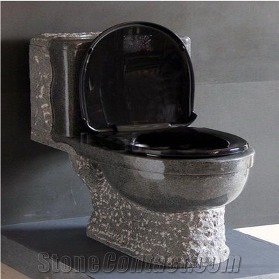 Wellest G654 Sesame Black Granite Toilet Bowl,Stone Closestool,Toilet Sets,Bathroom Accessories, Stb001