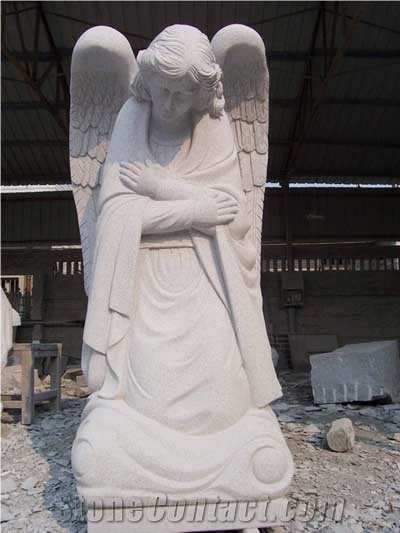 Wellest Iconology Sculpture & Statue, Handcarved Angel Sculpture,Natural Stone Carving,Sis015