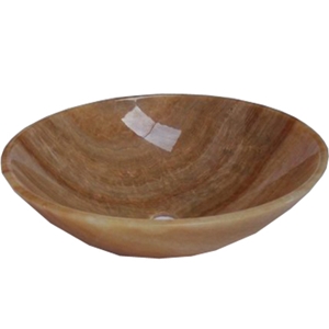 Wellest Imperial Wood Marble Basin & Sink,Round,Bathroom Stone Sink & Bowl, Ss022