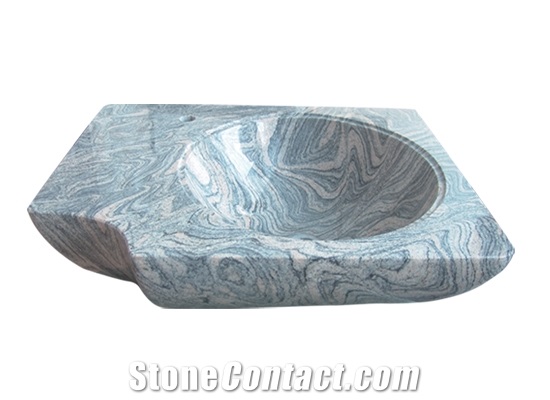 Wellest Juparana Grey Granite Basin & Sink,Special Shape Bathroom Stone Sink & Bowl,Ss018