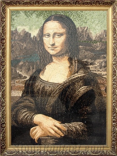 Wellest Mona Lisa Stone Tablets Marble Mosaic Paiting,Stone Decorative Artwork,Artifacts & Handcrafts,Sp003