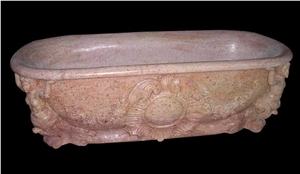 Wellest Pink Marble Bathtub,Natural Stone Bathtub,Natural Marble Bathtub,Sbt016