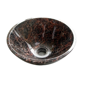 Wellest Portoro Marble Basin & Sink,Round,Bathroom Stone Sink & Bowl, Ss026