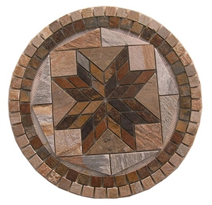 Wellest Slate Mosaic Medallion,Stone Pattern