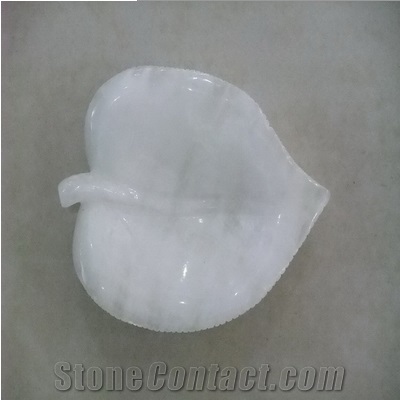 Wellest White Jade Marble Leaf Shape Soap Dish,Soap Holder,Bath Accessories,Sst002