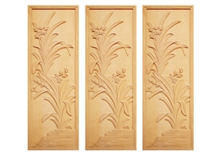 Wellest Yellow Sandstone Carved Relief, Flower Embossment, Stone Etching,Decorative Artifacts&Handcrafts,Bc006