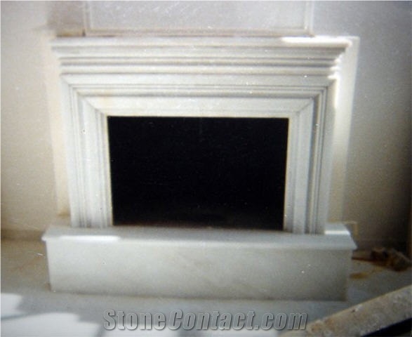 Volax White Marble Fireplace