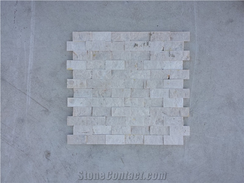 Mosaic White Marble 2.4x4.8 Split Face