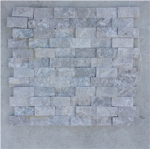 Split Face Mosaic Marble Cappucino 2.4x4.8
