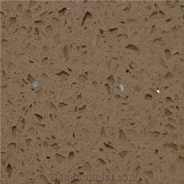 Engineered Brown Quartz Stone,Brown Quartz Slabs & Tiles from China