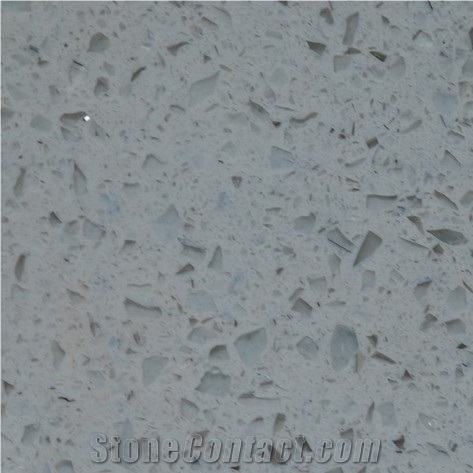 Engineered Grey Quartz Stone,Silver Star Grey Quartz Slabs & Tiles