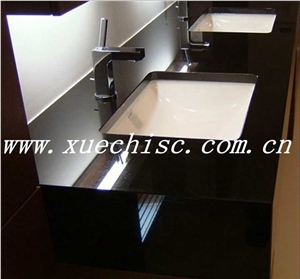 China Black Granite Bath Tops
