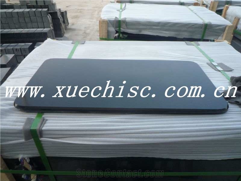 Hot Sale China Shanxi Black Granite Worktop for Usa Market Slabs & Tiles
