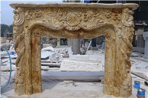 Giga Beige Fireplace Marble Mantels