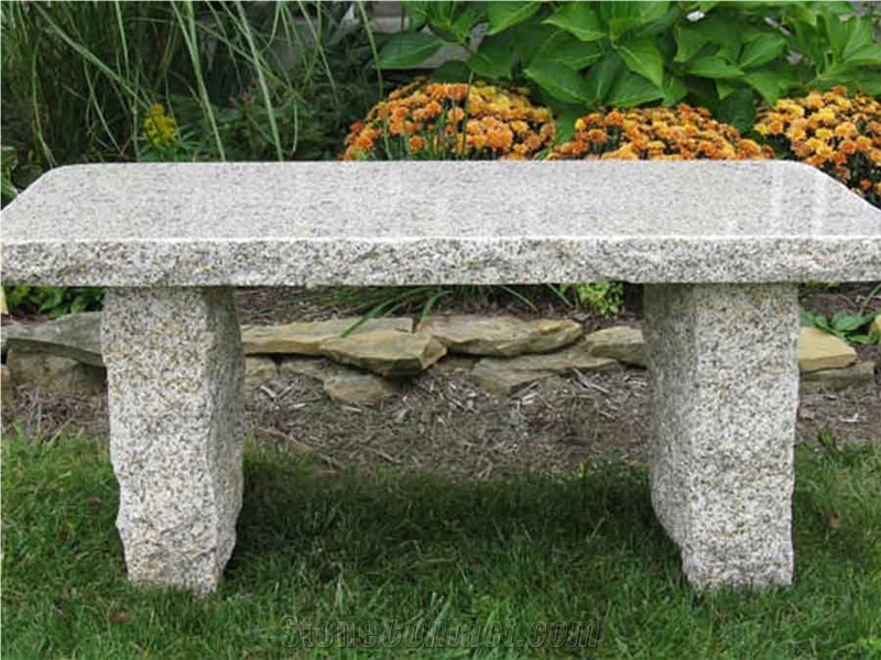 Giga Black Grey Granite Benches for Cemetery, Grey Granite Bench & Table