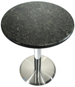 Giga Black Yellow Round Granite Tables Furniture, Black Granite Tabletops,Reception