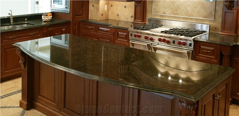 Giga Kitchen Island Granite Design, Green Granite Kitchen Countertops