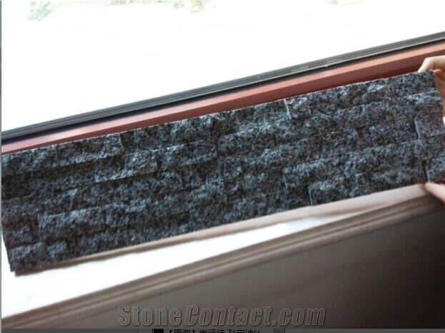 Giga Mushroom Granite Shower Walls Panels, China Diamond Black Granite Mushroom Stone