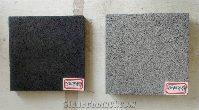 China Black Lava Stone Tiles, Black Vocanic Stone Basalt Slabs & Tiles