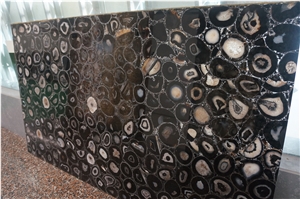 Semiprecious Black Stone Slabs