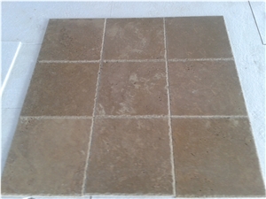 Travertine Noce Slabs & Tiles, Turkey Brown Travertine Polished Floor Tiles, Flooring