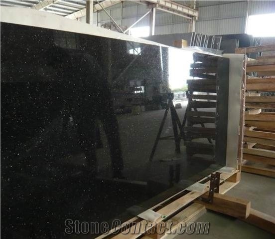 Black Galaxy Granite Countertops,Polished Black Galaxy Granite Countertops for sale,Hot Sale Black Galaxy Granite Countertops