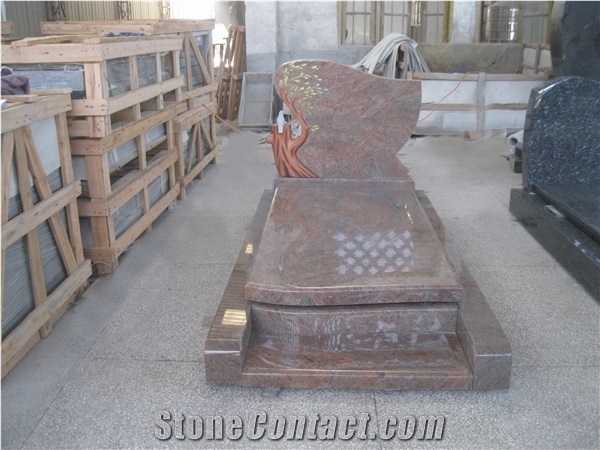 French Style Monument, Red Granite Monuments,New Style Red Granite Tombstones