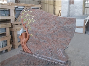 French Style Monument, Red Granite Monuments,New Style Red Granite Tombstones