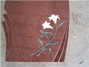 Monument Imperial Red, India Red Ruby Red Monument, Imperial Ruby India Red Granite Monuments