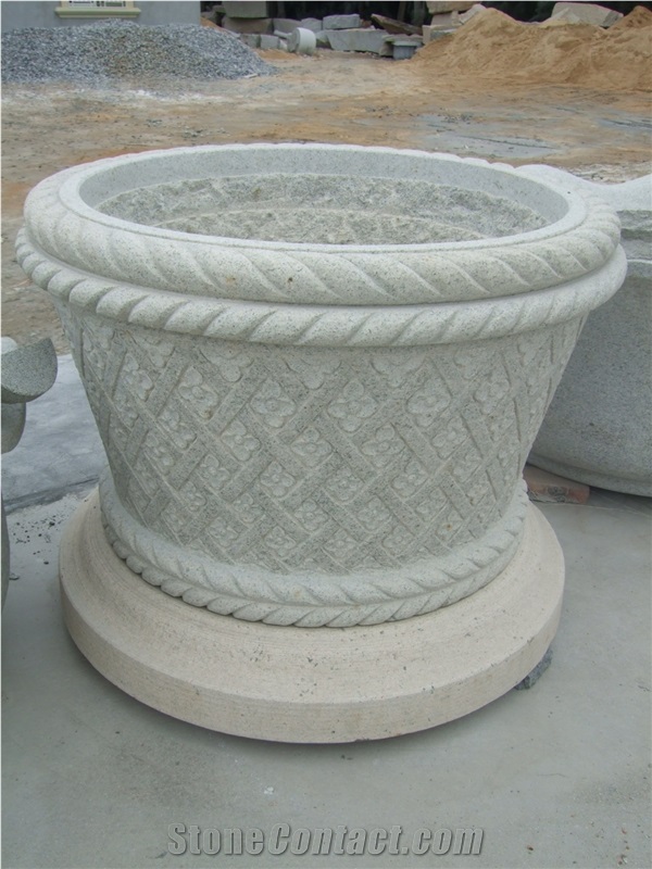 Beign Granite Flower Pots from China,Landscaping Flower Pots