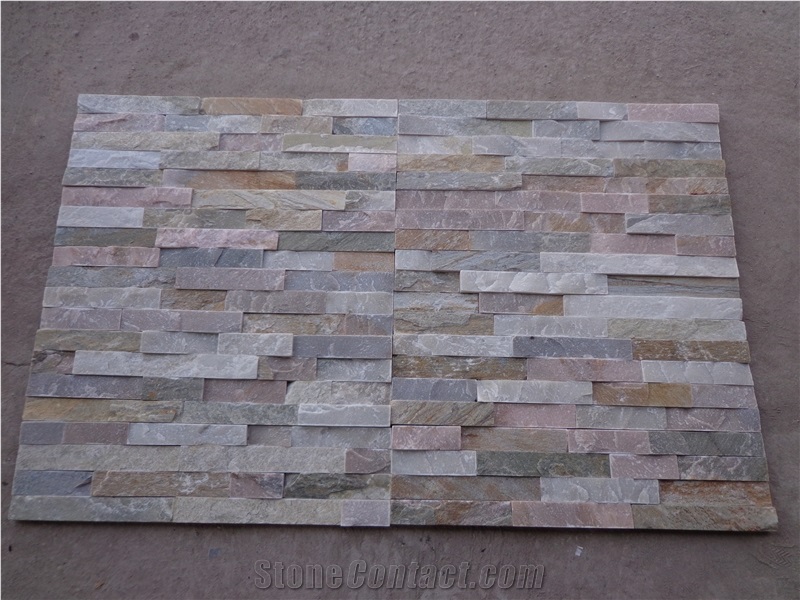 Best-Selling Chinese Cultured Stone Wall Veneers, Beige Stacked Stone Wall Cladding, Slate Ledge Stone Wall Tiles