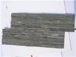 Green Slate Cultured Stone Veneer, Ledgestone Wall Panel,China Drain Board Ledge Stone