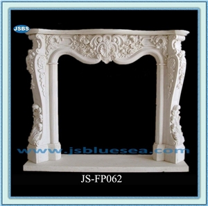 Antique White Marble Fireplace Frame, Natural White Marble Fireplaces