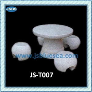 Carved Natural Stone Tables and Benches, Natural Marble Benches
