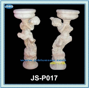 Carved Stone Flower Pot