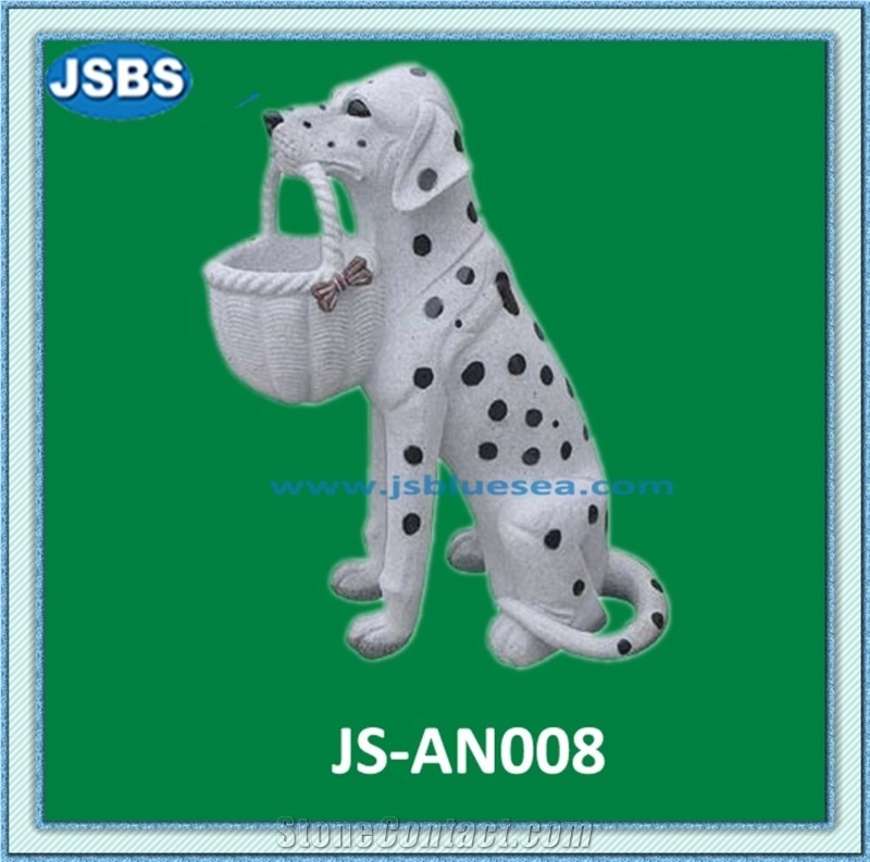 Life Size Marble Dog Statues, Natural White Marble Statues