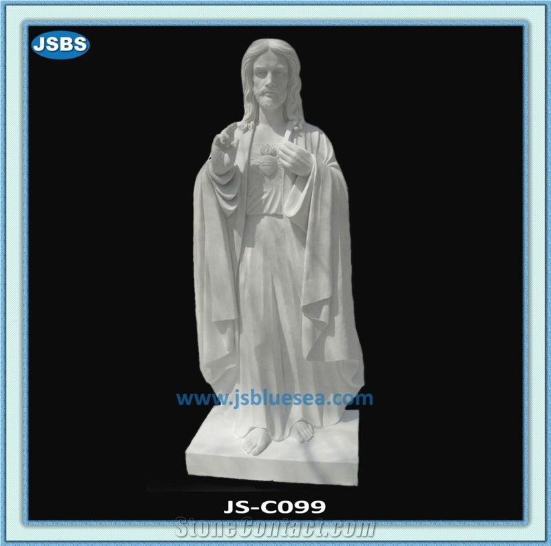 Natural Jesus Marble Statue
