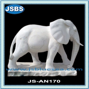 Natural Marble Elephant Statues