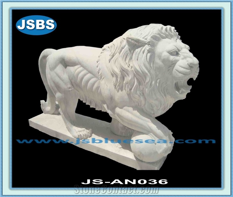 Natural Marble Lion Statues