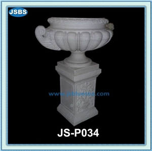 Natural White Stone Planter