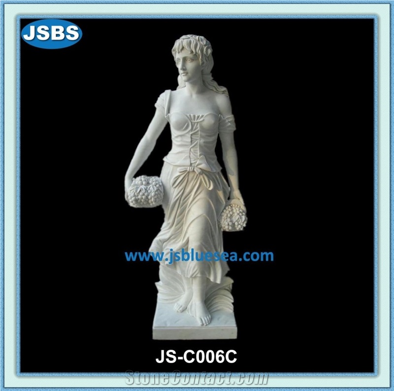 Nude Woman Marble Statue, Natural White Marble Statues from China