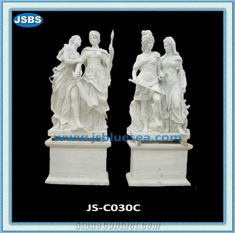 Roman Soldier Marble Statues from China