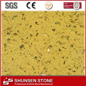 The Best Quality Crystal Yellow Artificial Quartz Stone Qz802