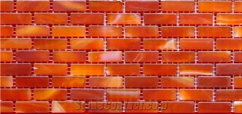 China Polished Agate Mosaics, Red Mosaics
