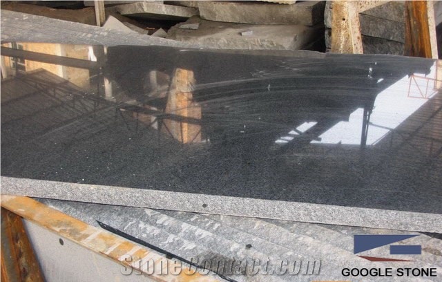 G654 Dark Grey Black Granite Slabs & Tiles, China Black Granite