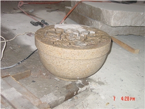 G682 Granite Flower Pot, Stone Flower Pot