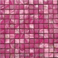 Pink Seashell Mosaic, Red Mosaic