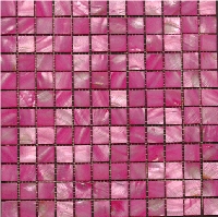 Pink Seashell Mosaic, Red Mosaic