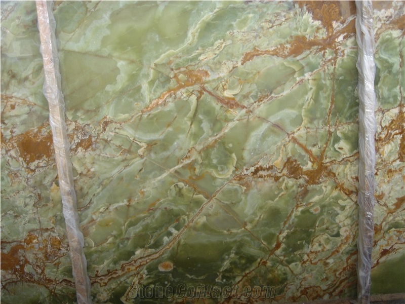 A Grade Multicolor Green Onyx Marble, Polished Multicolor Green Onyx Slab & Tile