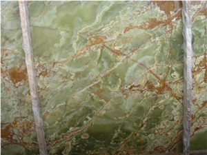 A Grade Multicolor Green Onyx Marble, Polished Multicolor Green Onyx Slab & Tile